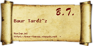 Baur Taráz névjegykártya